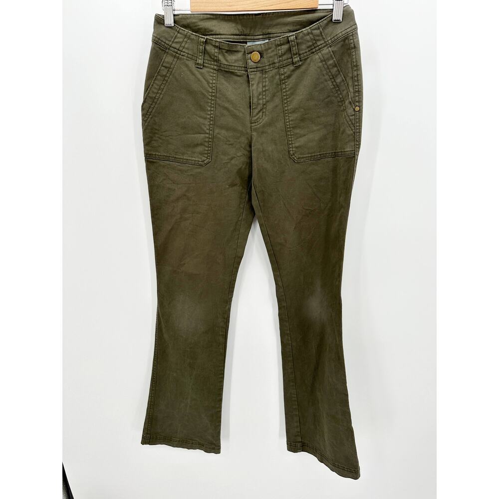 Athleta Organic Cotton Blend Dark Green Boulder Cargo Pants Women's Size 4